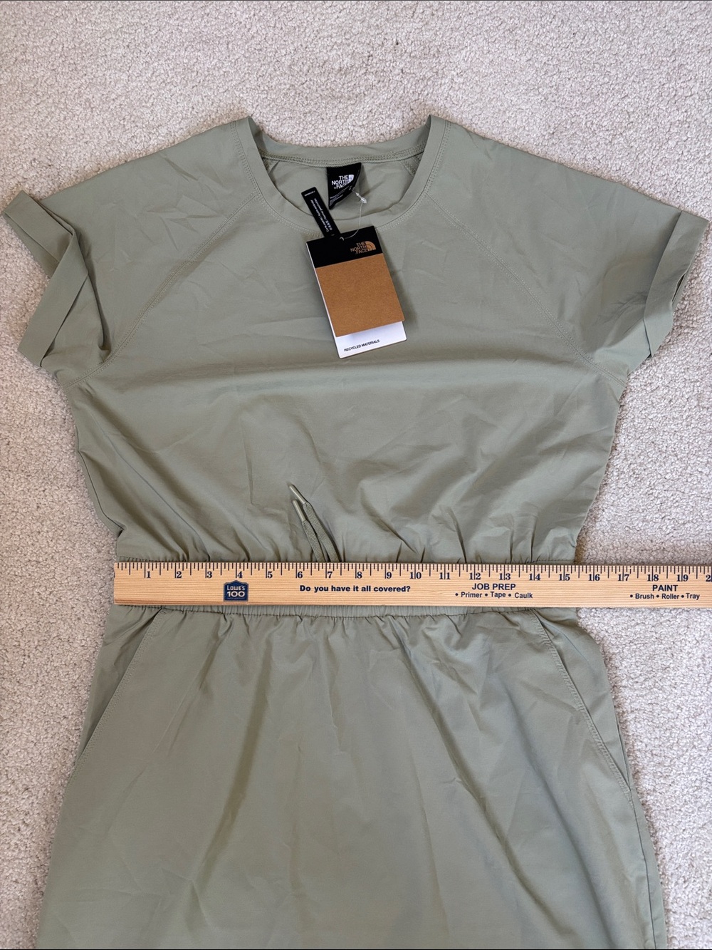 North Face Never Stop Dress Tea Green Outdoors Hiking Pockets Women’s Medium - Picture 12 of 16